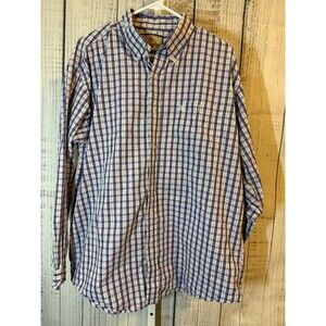 Wrangler Men’s Shirt XL Long Sleeve Purple Plaid Cowboy Western